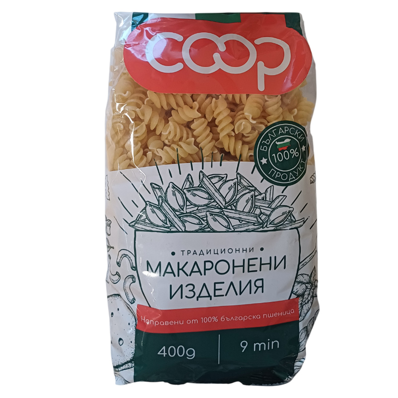 Макарони КООП Спирали 400г